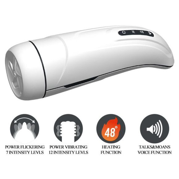 Вибромастурбатор Marissa с функцией нагрева и подвижным язычком Вибромастурбатор Marissa с функцией нагрева и подвижным язычком