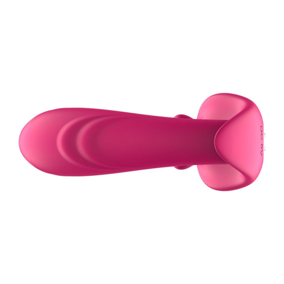 Розовый вибромассажёр с пультом дистанционного управления Розовый вибромассажёр с пультом дистанционного управления