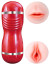Двусторонний мастурбатор в колбе Cleo - вагина и ротик