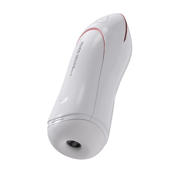 Белый вибромастурбатор со сжатием и голосовым сопровождением Белый вибромастурбатор со сжатием и голосовым сопровождением