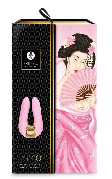 Розовый двойной вибростимулятор AIKO с двумя моторами Розовый двойной вибростимулятор AIKO с двумя моторами