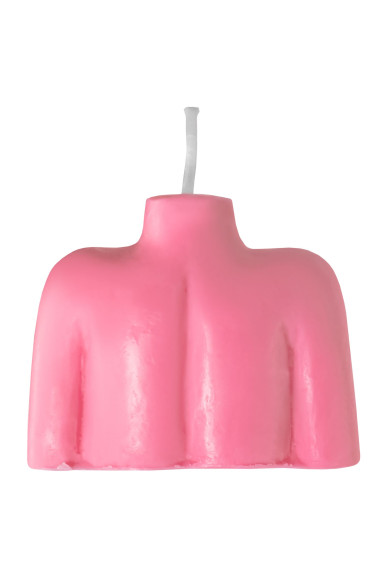 Розовая сувенирная свеча «Женский силуэт»