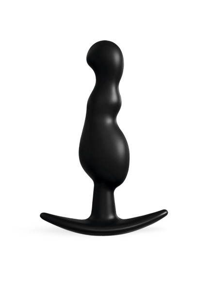 Черная анальная фигурная втулка - 11,5 см.