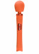 Оранжевый жезловый вибромассажер Vim Vibrating Wand - 31,3 см.