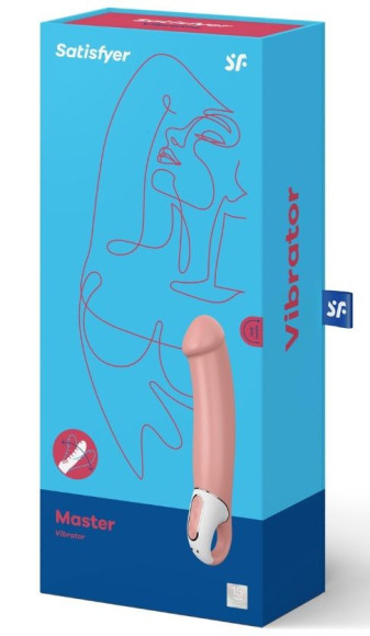 Перезаряжаемый вибратор Satisfyer Master - 23,5 см. Перезаряжаемый вибратор Satisfyer Master - 23,5 см.