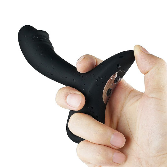 Черный силиконовый анальный вибромассажер Erokay Черный силиконовый анальный вибромассажер Erokay