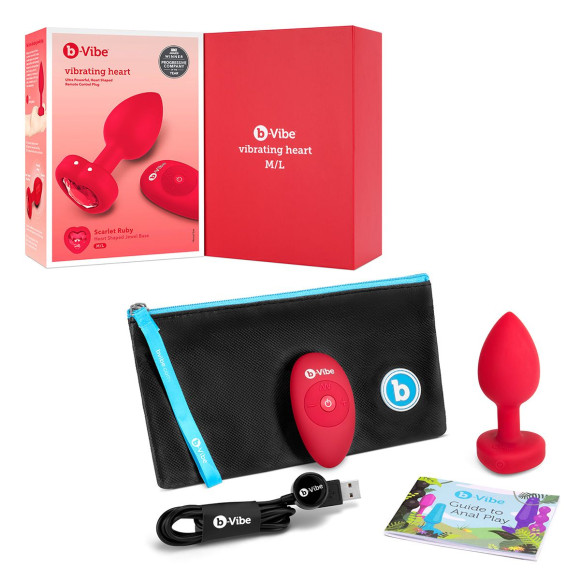 Красный анальный плаг с кристаллом-сердцем Vibrating Heart Shape Jewel Plug M-L Красный анальный плаг с кристаллом-сердцем Vibrating Heart Shape Jewel Plug M-L