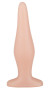 Телесная анальная пробка с широким основанием - 14 см.