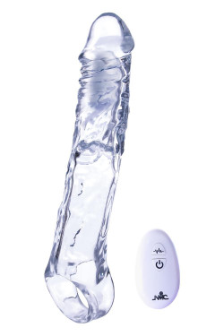 Прозрачная насадка-удлинитель Length Enhancer With Bullet с подхватом - 22,3 см.