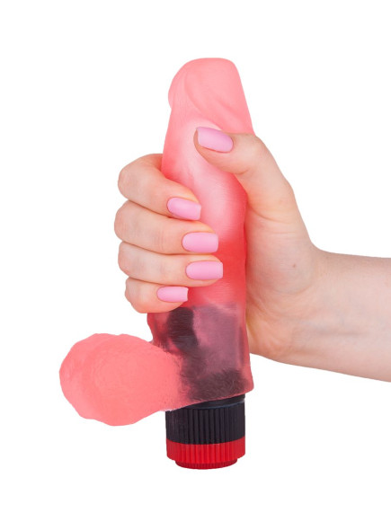 Нежно-розовый гелевый вибратор-фаллос - 15,5 см. Нежно-розовый гелевый вибратор-фаллос - 15,5 см.