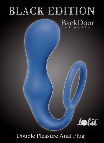 Синее эрекционное кольцо с анальной пробкой Double Pleasure Anal Plug Синее эрекционное кольцо с анальной пробкой Double Pleasure Anal Plug