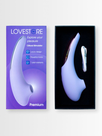 Сиреневый вакуумный стимулятор клитора Premium Сиреневый вакуумный стимулятор клитора Premium