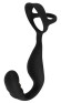 Черное эрекционное кольцо со стимуляцией промежности и анальной пробкой Cock Ring with RC Prostate Plug Черное эрекционное кольцо со стимуляцией промежности и анальной пробкой Cock Ring with RC Prostate Plug