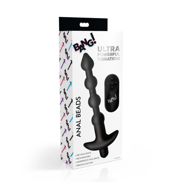 Черные анальные бусы с вибрацией и пультом ДУ 28X Remote Control Vibrating Silicone Anal Beads - 19 см. Черные анальные бусы с вибрацией и пультом ДУ 28X Remote Control Vibrating Silicone Anal Beads - 19 см.