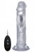 Прозрачный вибратор-реалистик Vibrating Realistic Cock 9  - 23,5 см.