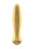Вибратор-торпеда с кристалликами The Gem Gold - 16,6 см.