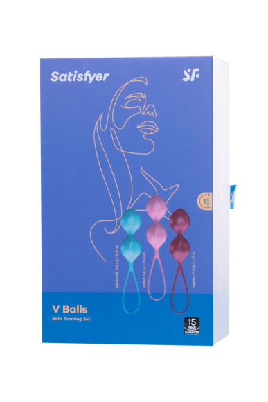 Набор из 3 двойных вагинальных шариков Satisfyer V Balls Набор из 3 двойных вагинальных шариков Satisfyer V Balls