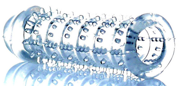 Прозрачная насадка на пенис с рельефом - 12 см. Прозрачная насадка на пенис с рельефом - 12 см.