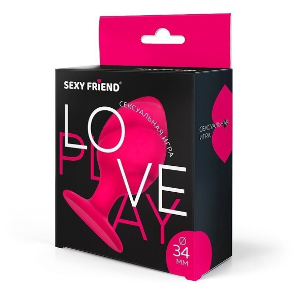 Ярко-розовая силиконовая анальная пробка - 7 см. Ярко-розовая силиконовая анальная пробка - 7 см.