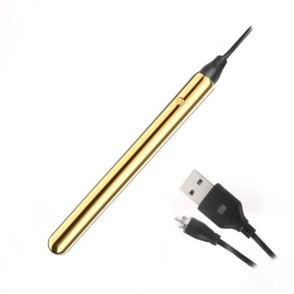 Золотистая подвеска-вибратор Genie Flirting Pen Золотистая подвеска-вибратор Genie Flirting Pen