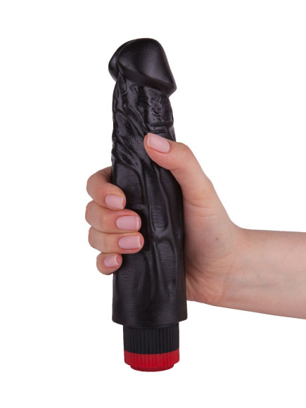 Вибратор-реалистик с крупными венками - 18,5 см. Вибратор-реалистик с крупными венками - 18,5 см.