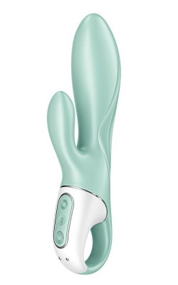 Зеленый вибратор-кролик Satisfyer Air Pump Bunny 5+ с функцией расширения - 20,4 см. Зеленый вибратор-кролик Satisfyer Air Pump Bunny 5+ с функцией расширения - 20,4 см.