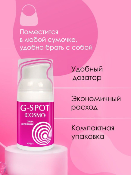 Стимулирующий интимный крем для женщин Cosmo G-spot - 28 гр. Стимулирующий интимный крем для женщин Cosmo G-spot - 28 гр.