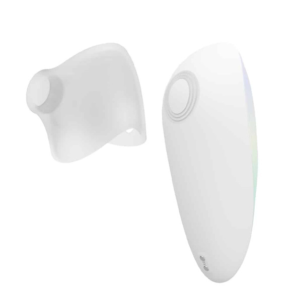 Белый клиторальный таппинг-стимулятор Pandora с насадкой для вакуумной стимуляции Белый клиторальный таппинг-стимулятор Pandora с насадкой для вакуумной стимуляции