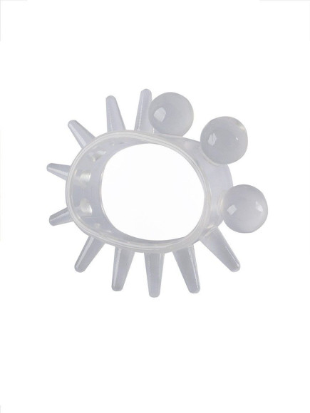 Эластичное эрекционное кольцо с шариками и лучами Эластичное эрекционное кольцо с шариками и лучами