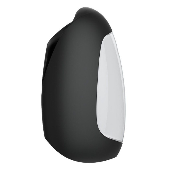 Черно-белый сквозной вибромастурбатор Hercules Черно-белый сквозной вибромастурбатор Hercules