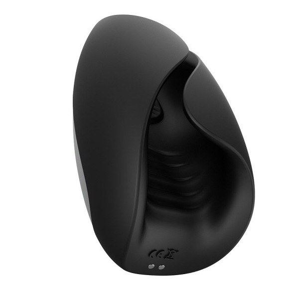 Черно-белый сквозной вибромастурбатор Hercules Черно-белый сквозной вибромастурбатор Hercules