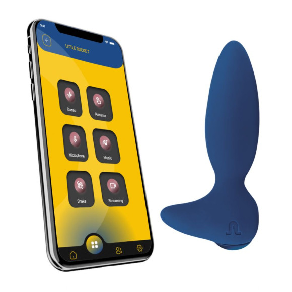 Синий анальный вибратор Little Rocket II + APP Синий анальный вибратор Little Rocket II + APP