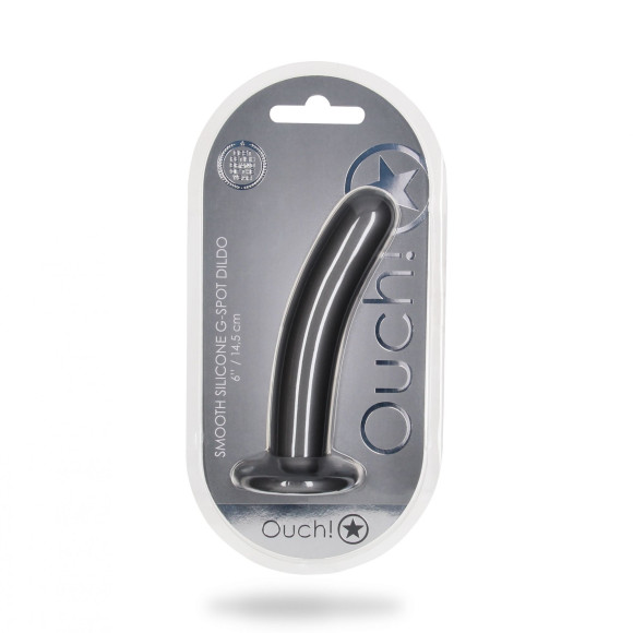 Серый фаллоимитатор Smooth G-Spot - 15 см. Серый фаллоимитатор Smooth G-Spot - 15 см.