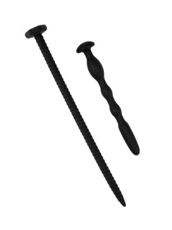 Набор из 2 черных уретральных массажеров Bolt