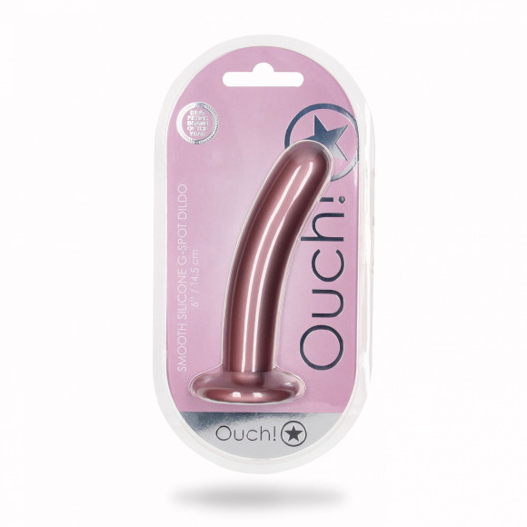 Розовый фаллоимитатор Smooth G-Spot - 15 см. Розовый фаллоимитатор Smooth G-Spot - 15 см.