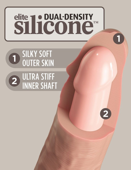 Телесный фаллоимитатор 8 Silicone Dual Density Cock - 22,8 см. Телесный фаллоимитатор 8 Silicone Dual Density Cock - 22,8 см.