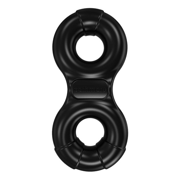 Чёрное эрекционное виброкольцо Eight Чёрное эрекционное виброкольцо Eight