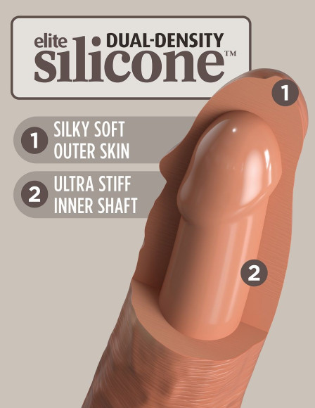 Кофейный фаллоимитатор 6 Silicone Dual Density Cock - 17 см. Кофейный фаллоимитатор 6 Silicone Dual Density Cock - 17 см.