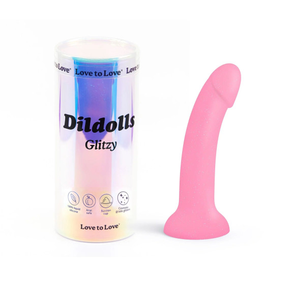 Фаллоимитатор из жидкого силикона Dildolls Glitzy - 17,6 см. Фаллоимитатор из жидкого силикона Dildolls Glitzy - 17,6 см.