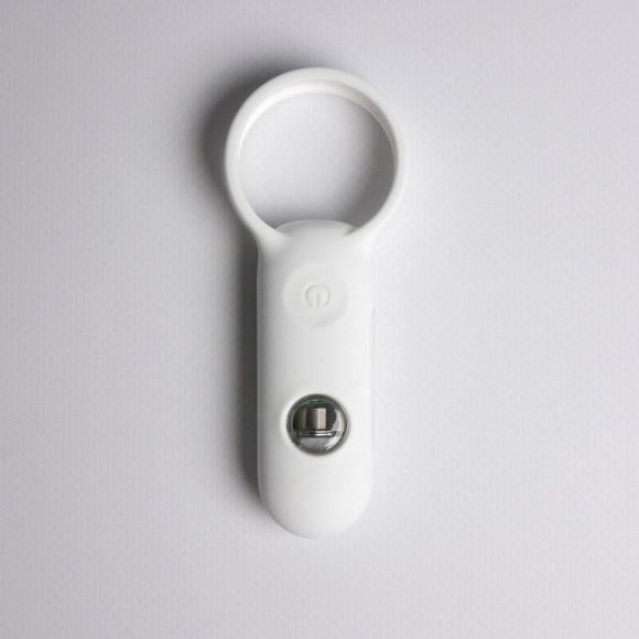 Белое эрекционное виброкольцо с пультом ДУ Белое эрекционное виброкольцо с пультом ДУ