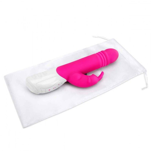 Розовый пульсирующий вибромассажер G-Spot Thrusting Rabbit - 24 см. Розовый пульсирующий вибромассажер G-Spot Thrusting Rabbit - 24 см.