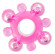 Розовое эрекционное кольцо c бусинками