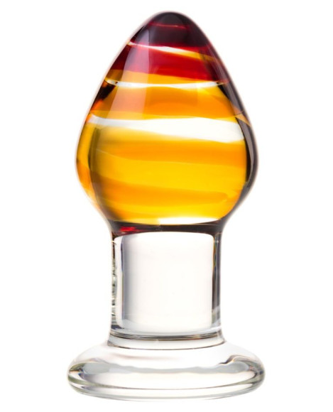 Стеклянная анальная пробка-стимулятор - 9 см. Стеклянная анальная пробка-стимулятор - 9 см.