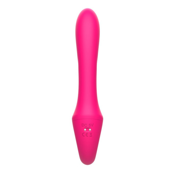 Розовый вибратор с клиторальным отростком и пультом ДУ- 19,6 см. Розовый вибратор с клиторальным отростком и пультом ДУ- 19,6 см.