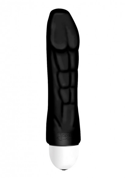 Чёрный вибратор Joystick The Body Comfort - 17 см.
