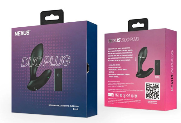 Черная анальная вибровтулка Nexus Duo Plug - 9,8 см. Черная анальная вибровтулка Nexus Duo Plug - 9,8 см.