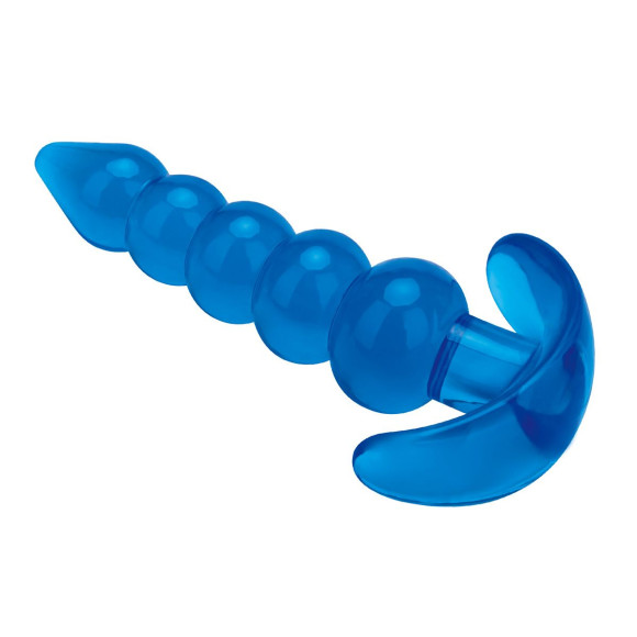 Голубая анальная елочка Medium Beaded Plug - 11,4 см. Голубая анальная елочка Medium Beaded Plug - 11,4 см.