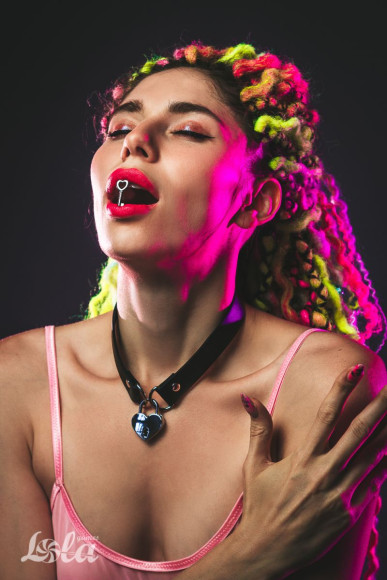 Черный ошейник Utopia с замком и ключиком Черный ошейник Utopia с замком и ключиком