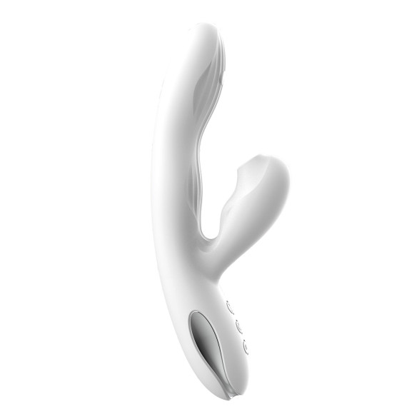 Белый вибратор-кролик Eria с вакуумной стимуляцией, функцией tapping и нагревом - 21,5 см. Белый вибратор-кролик Eria с вакуумной стимуляцией, функцией tapping и нагревом - 21,5 см.