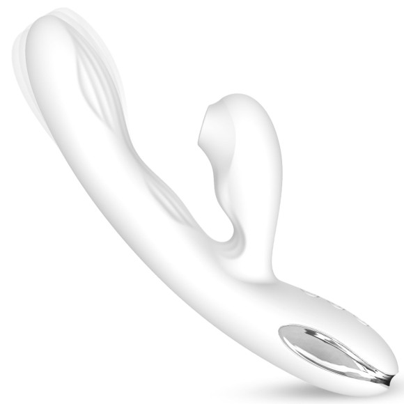 Белый вибратор-кролик Eria с вакуумной стимуляцией, функцией tapping и нагревом - 21,5 см. Белый вибратор-кролик Eria с вакуумной стимуляцией, функцией tapping и нагревом - 21,5 см.